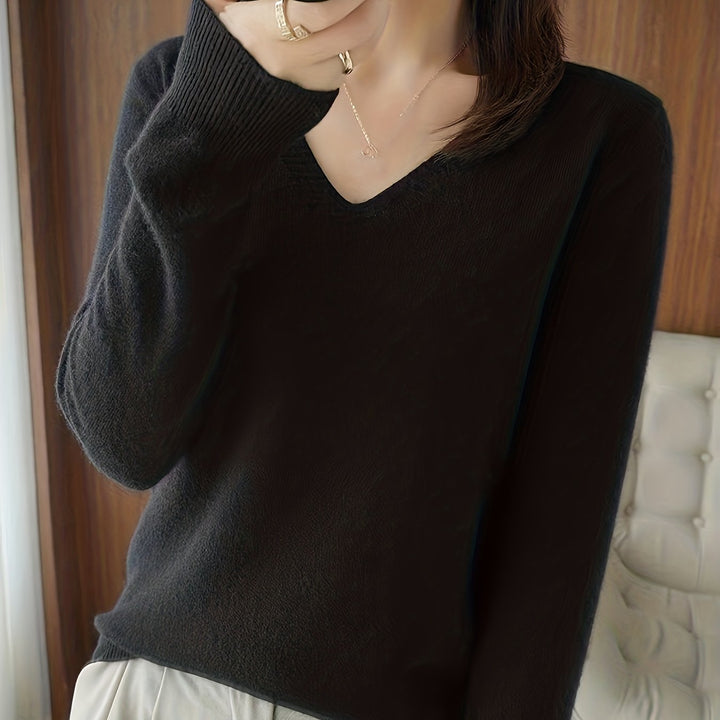 Selene | Soft V-Neck Jumper