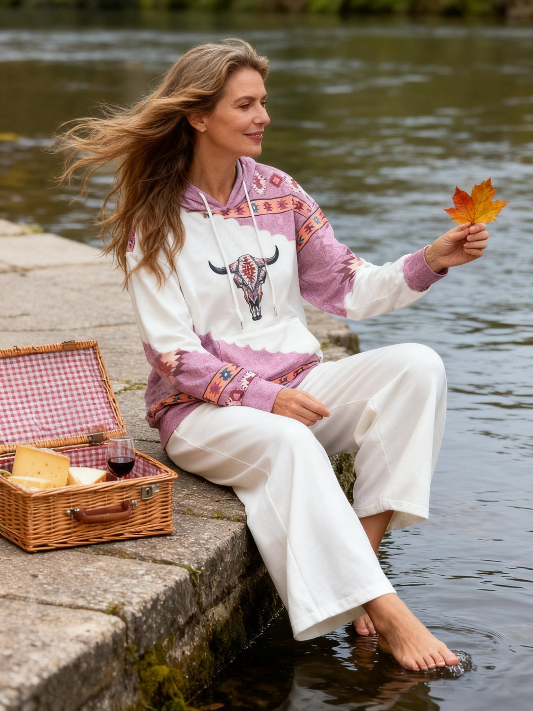 Tamsin | Western-Inspired Print Hoodie