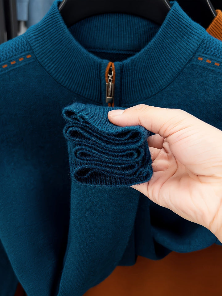 Nathan | Half-Zip Mock Neck Jumper