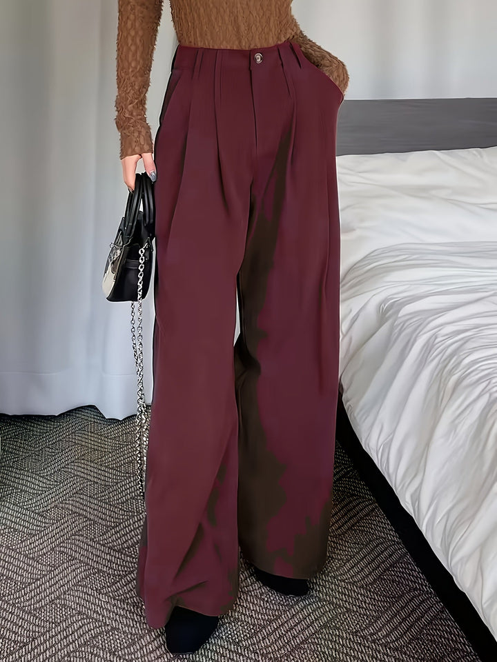Celine | Pleated Wide-Leg Trousers
