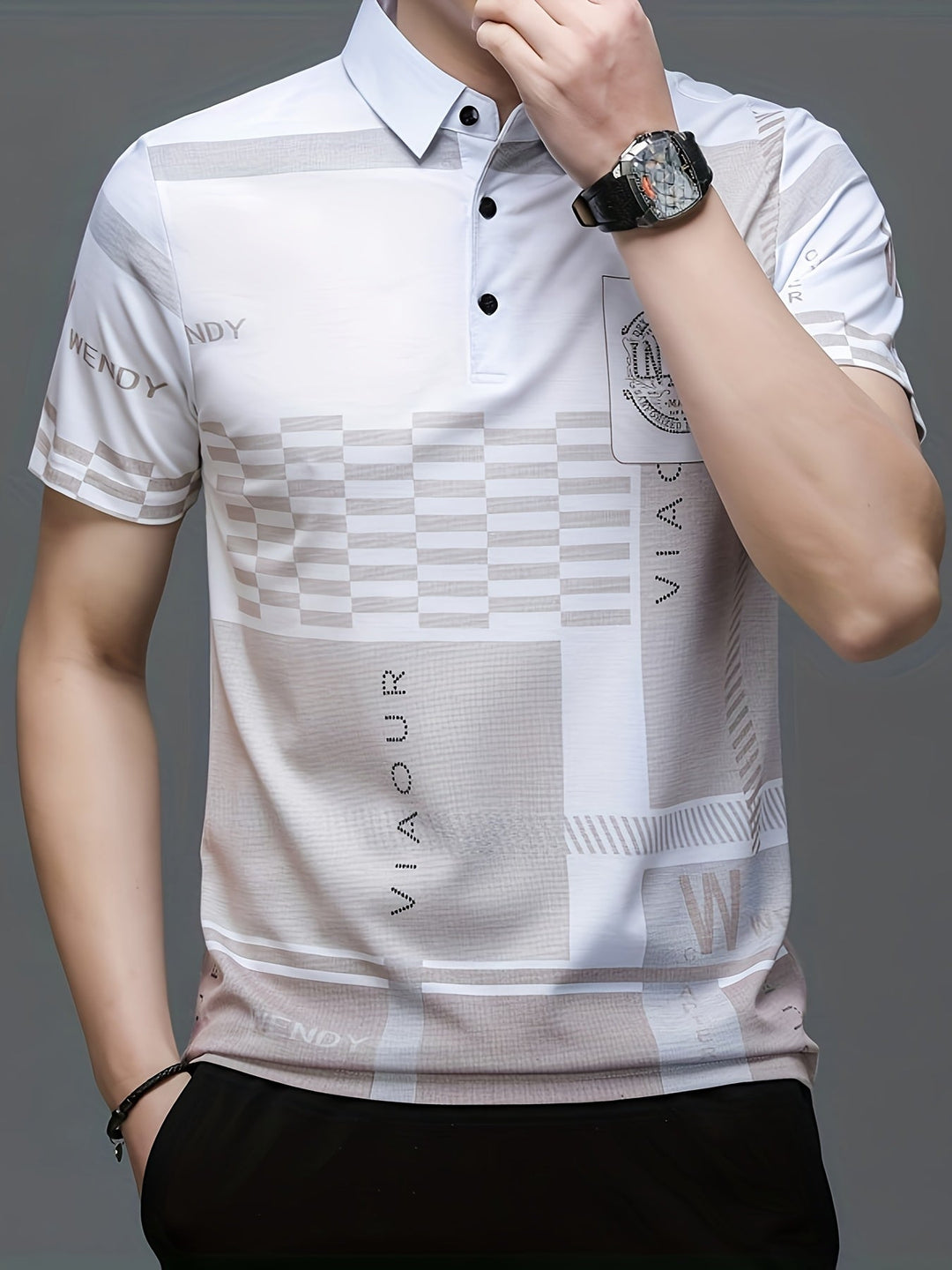 Nathaniel | Refined colourblock Polo Shirt