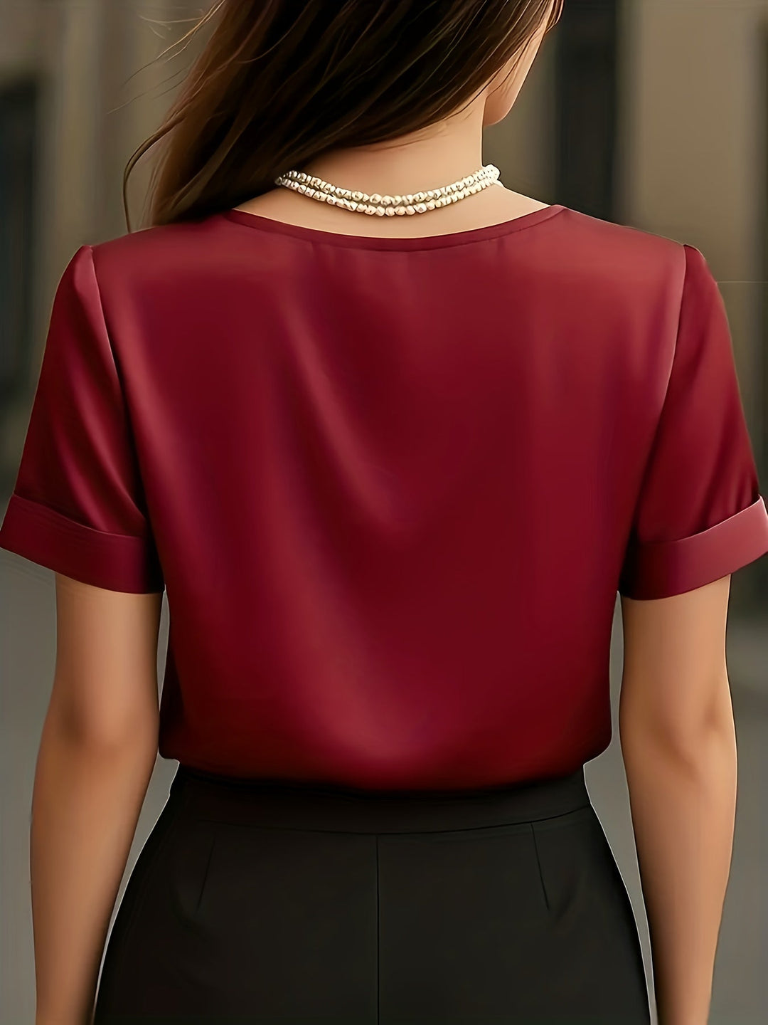 Estelle | Draped V-Neck Blouse