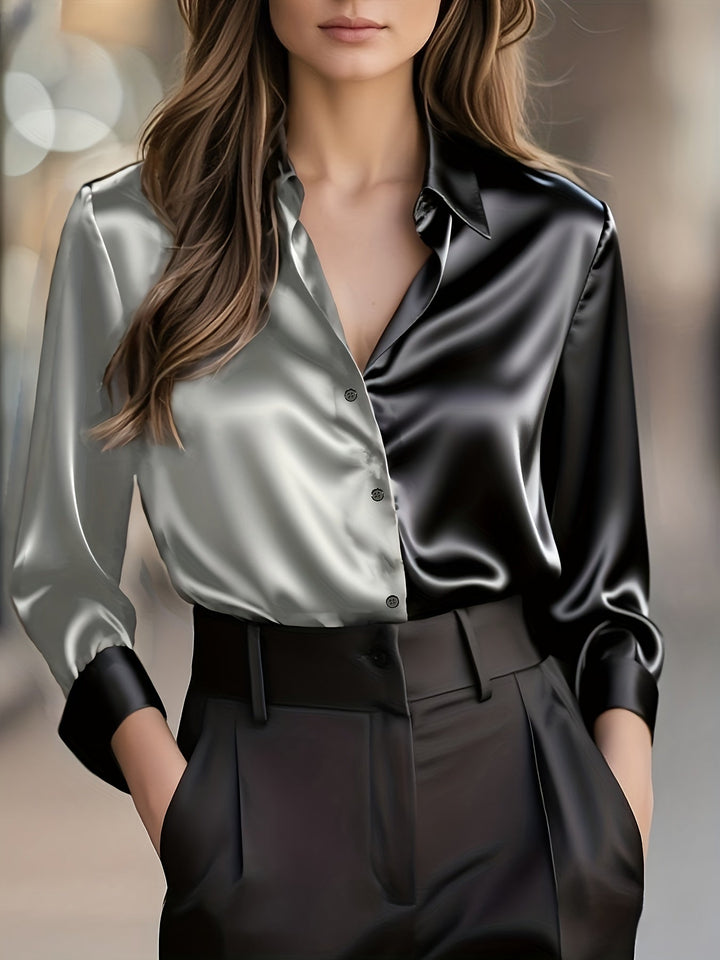 Helene | Refined colour-Block Blouse