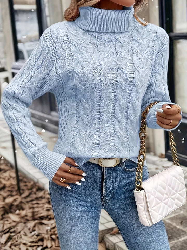 Celeste | Cozy Cable-Knit Turtleneck Jumper
