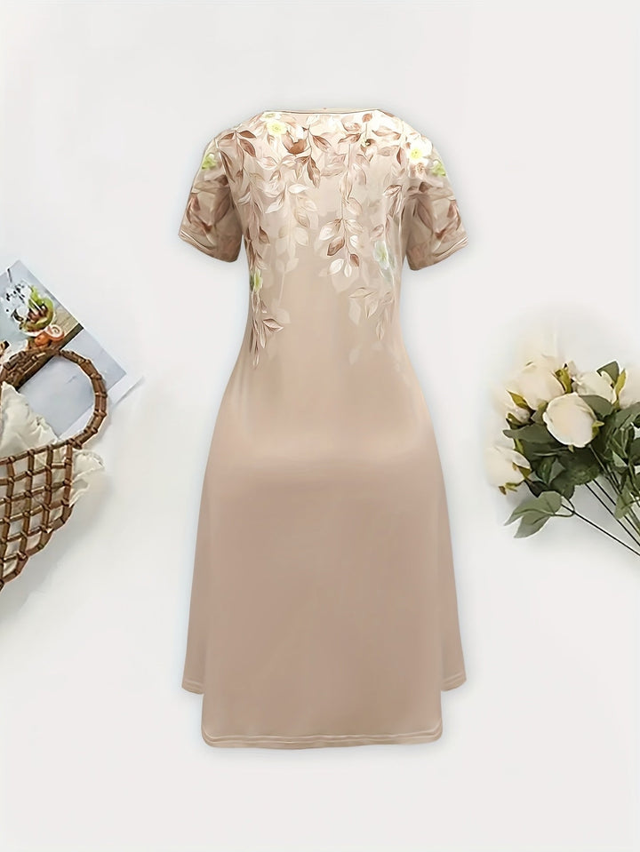 Marjorie | Graceful Floral A-Line Dress
