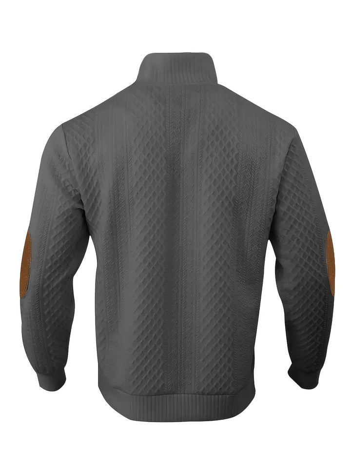 Ronan | Stand Collar Button Henley Jumper