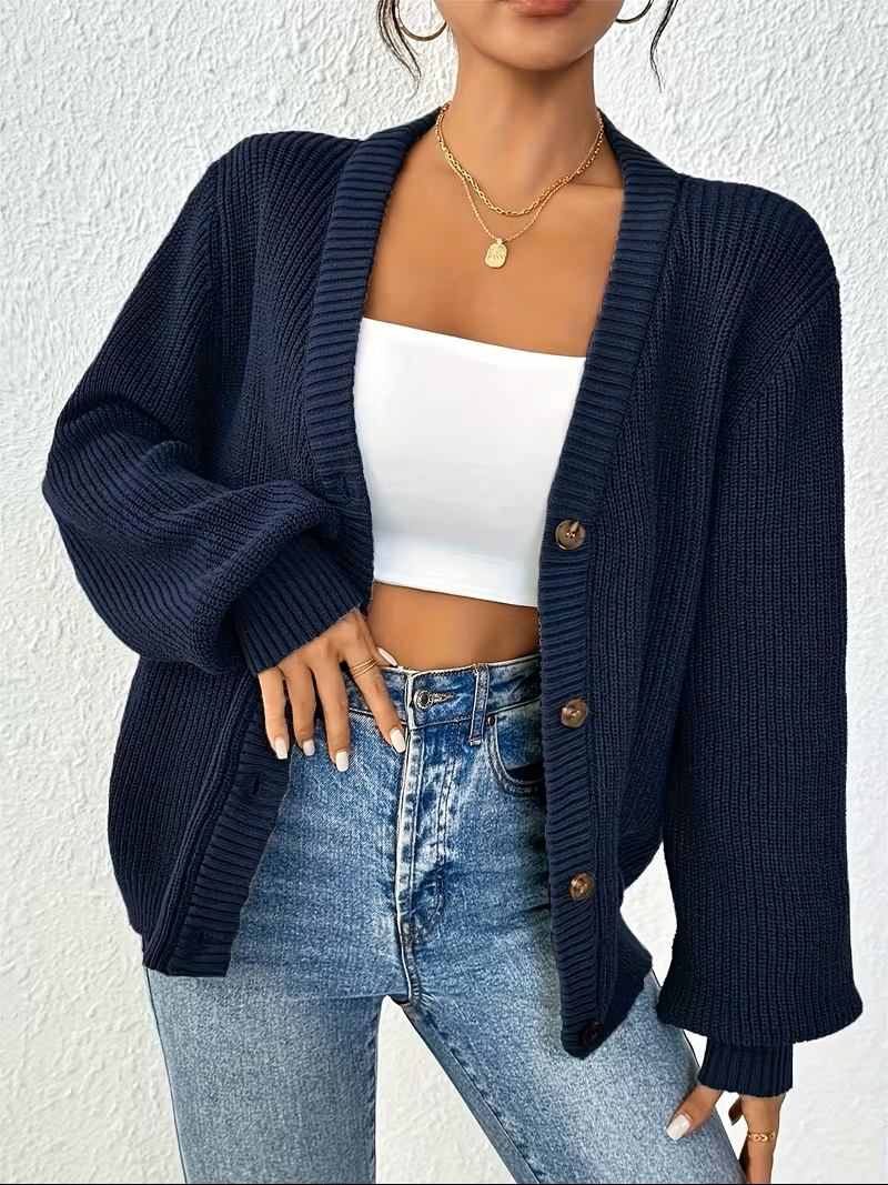 Maribel | Relaxed Button-Front Cardigan