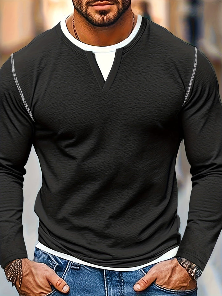 Nathan | Refined Notch-Neck Henley Shirt