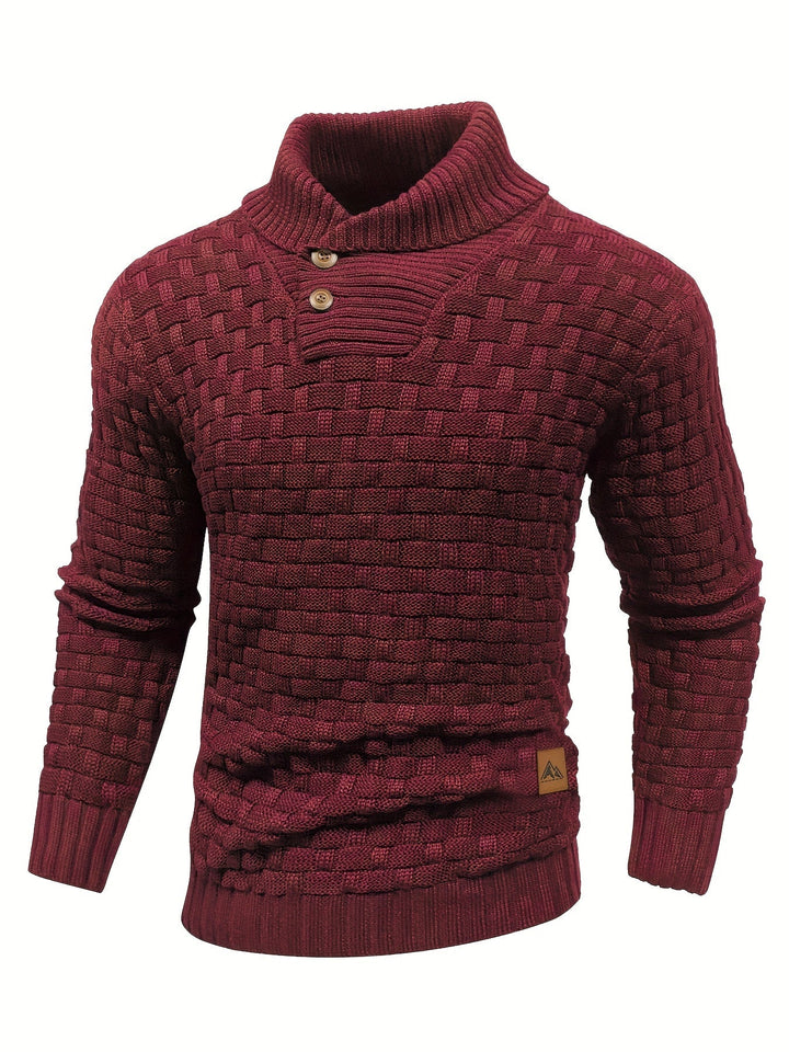 Alistair | Textured Shawl-Collar Jumper