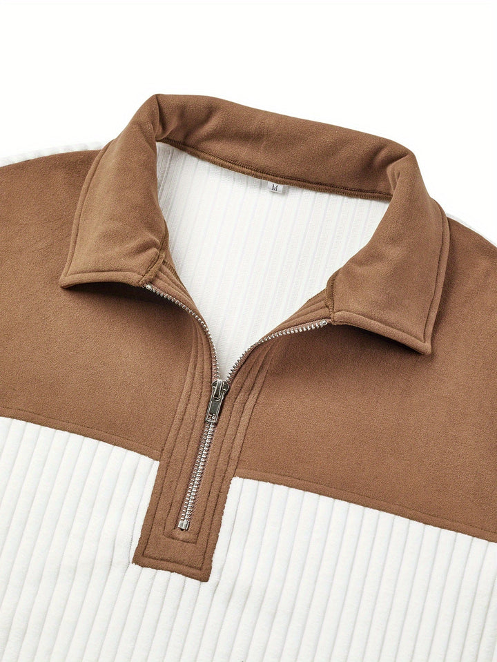Roland | Two-Tone Quarter-Zip Pullover