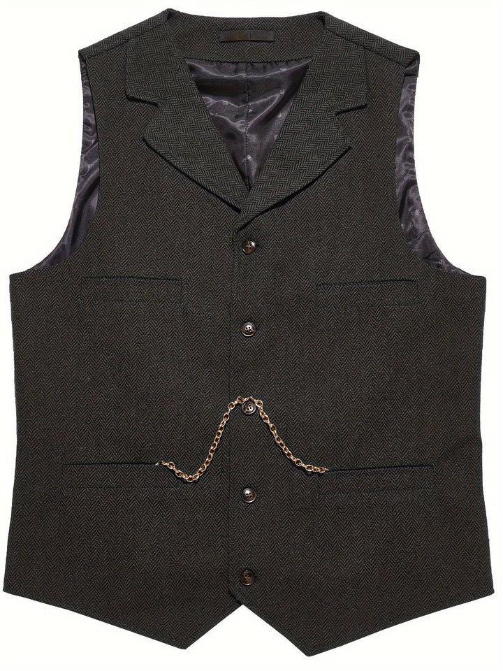 Byron | Refined Herringbone Waistcoat