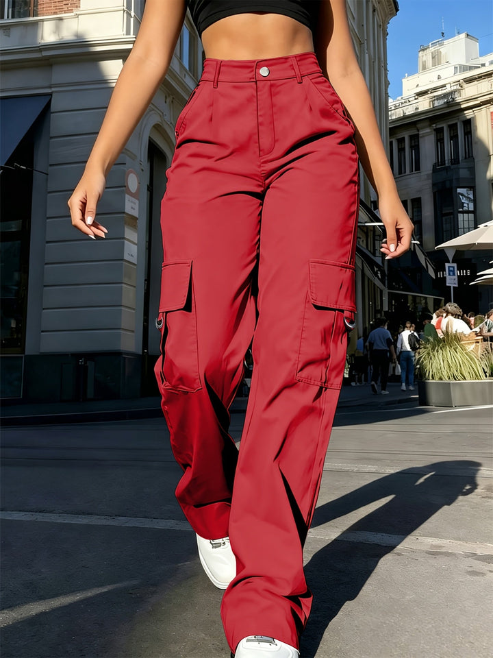 Bonnie | High-Waisted Wide-Leg Cargo Trousers