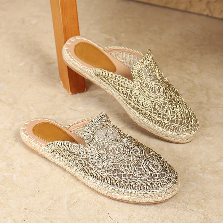 Bonnie | Woven Slip-On Mules