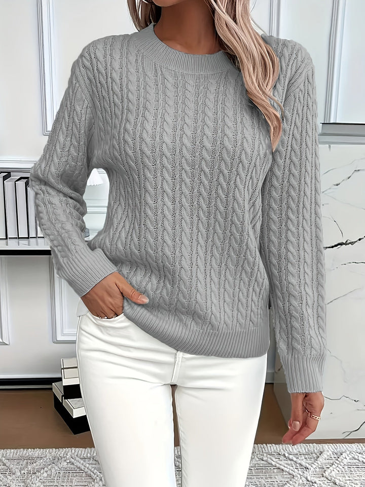 Faye | Cable-Knit Round Neck Jumper