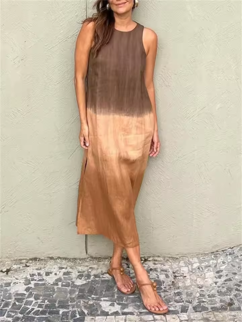 Katie | Sleeveless Round Neck Summer Dress