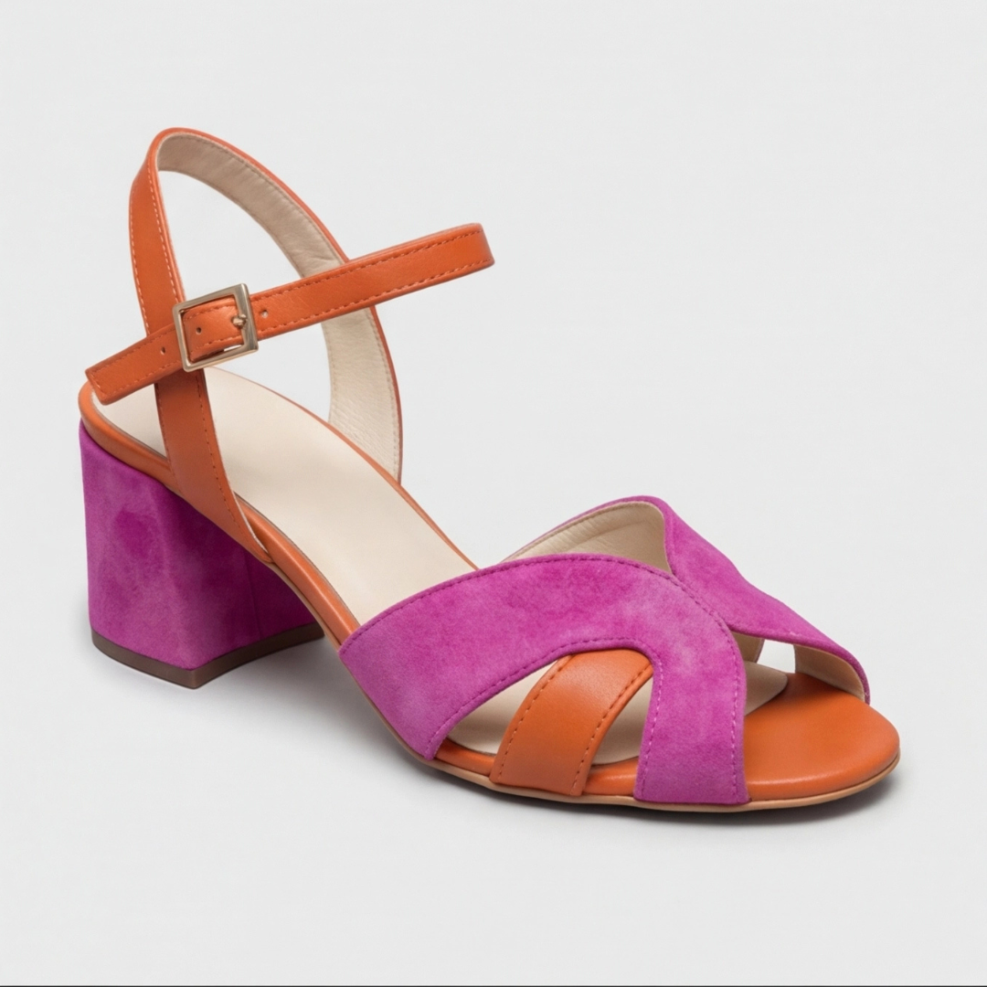 Amanda | Orthopedic Color Block Chunky Heels