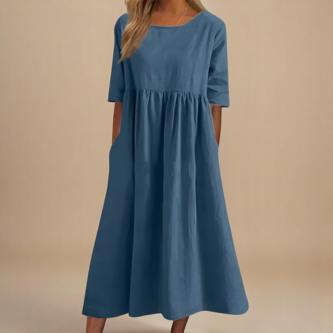 Daisy | Classic Round Neck Flattering Dress