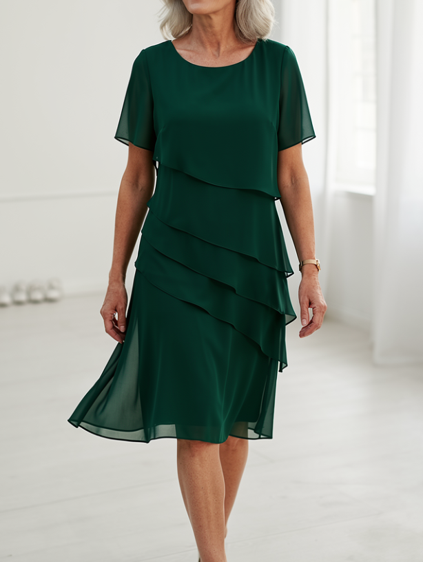 Linda | Casual Comfort Ruffle Dress