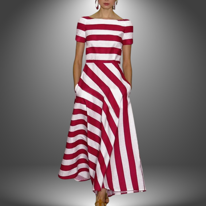Evangeline | Flowing Striped Maxi Dress