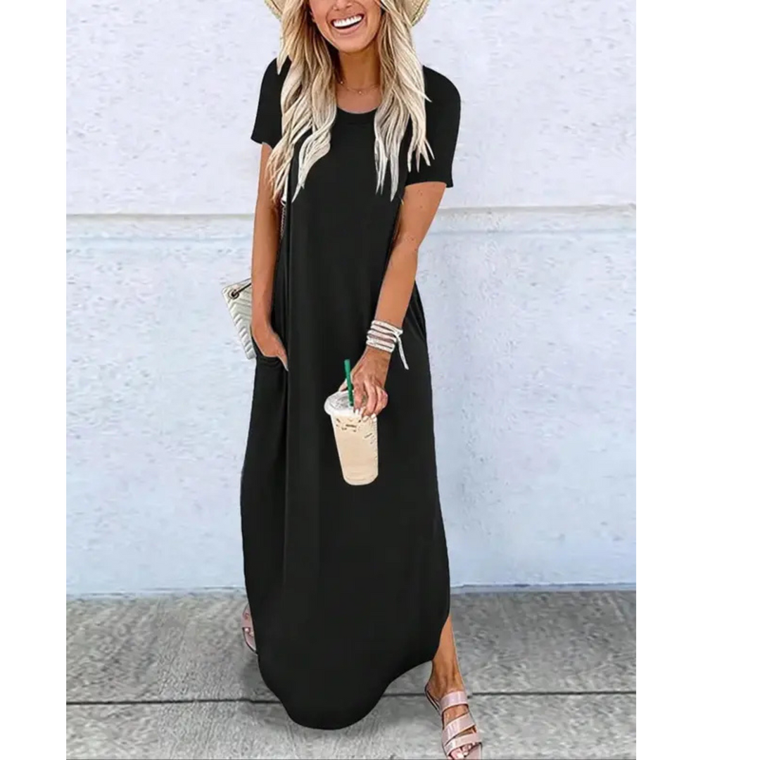 Kaylee | Casual Summer Round Neck Maxi Dress