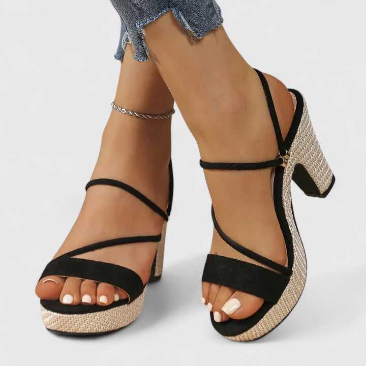 Lorienna | Sophisticated Lace Chunky Heels