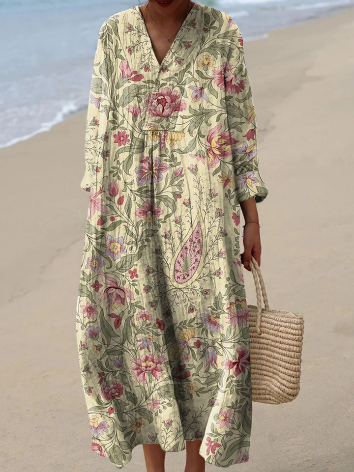 Amalia | Vintage Lovely Floral Art Print Dress