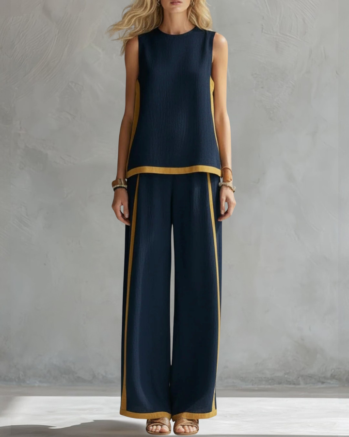 Layla | Elegant Sleeveless and Wide Trouser Set