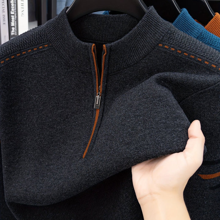 Nathan | Half-Zip Mock Neck Jumper