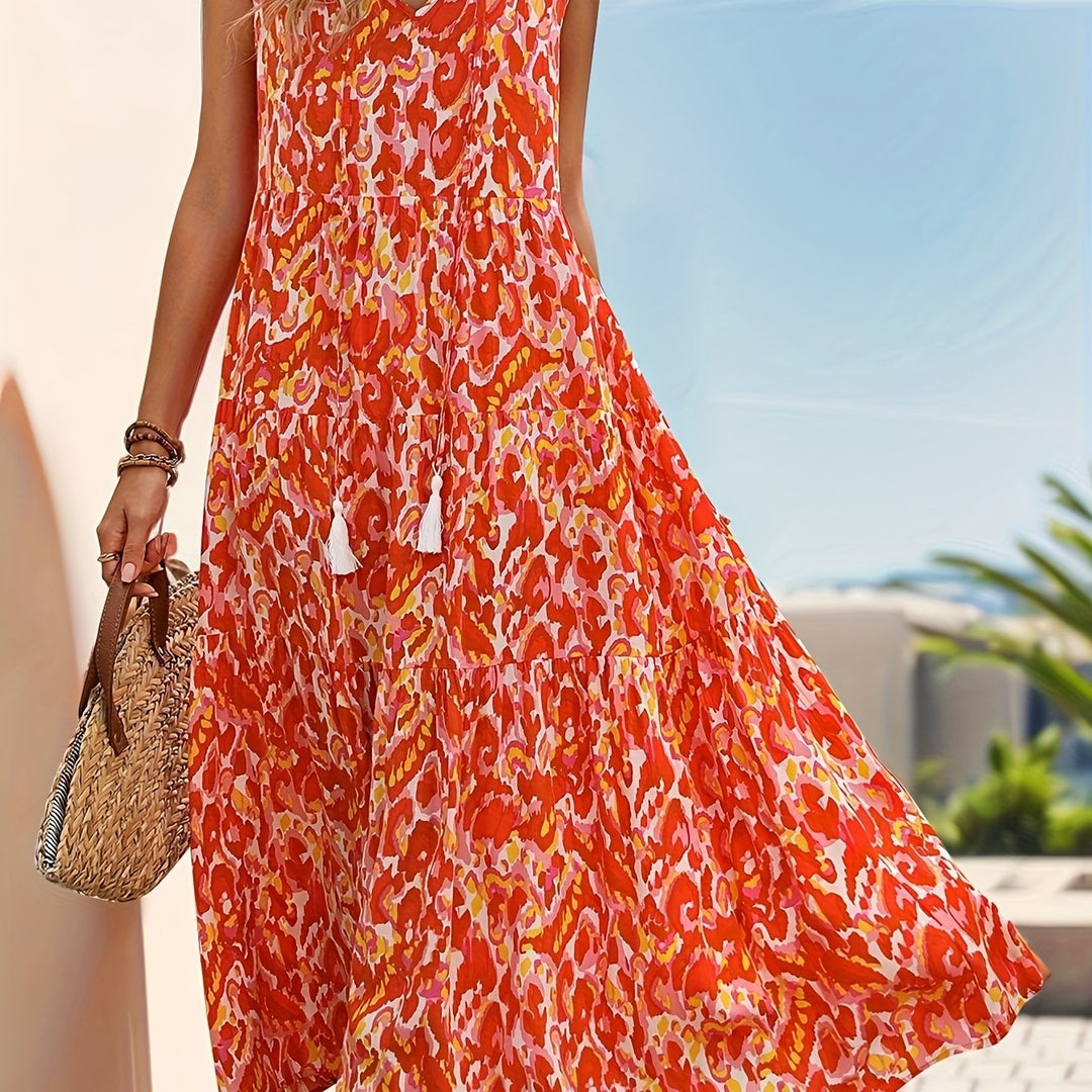 Delia | Flowing Bohemian Maxi Dress