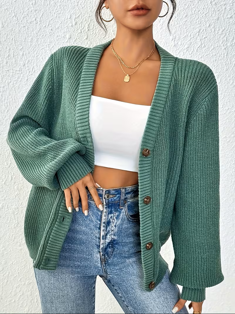 Maribel | Relaxed Button-Front Cardigan