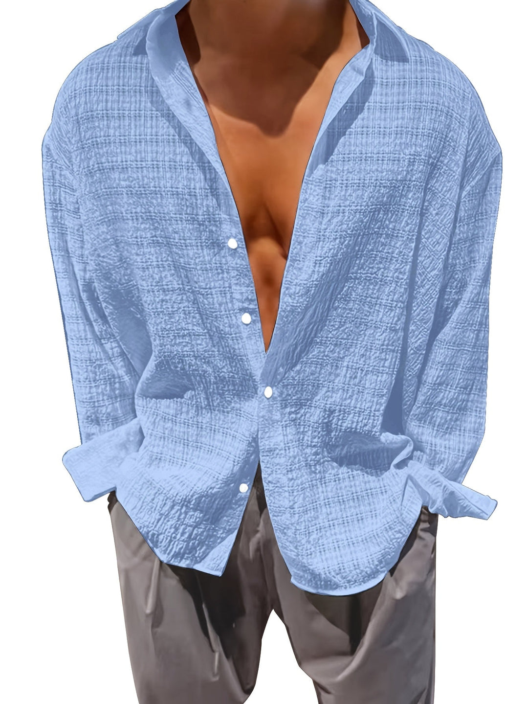 Rafael | Relaxed Textured Long-Sleeve Shirt
