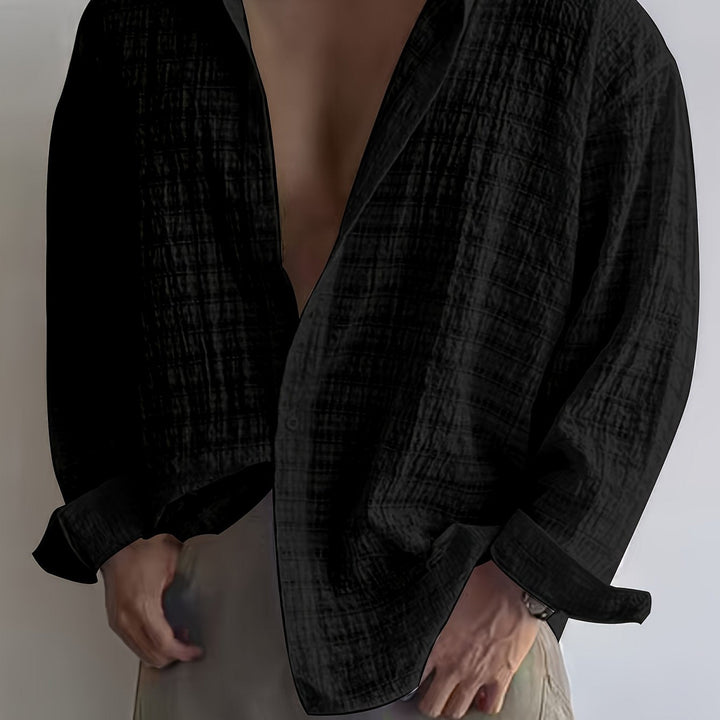 Rafael | Relaxed Textured Long-Sleeve Shirt