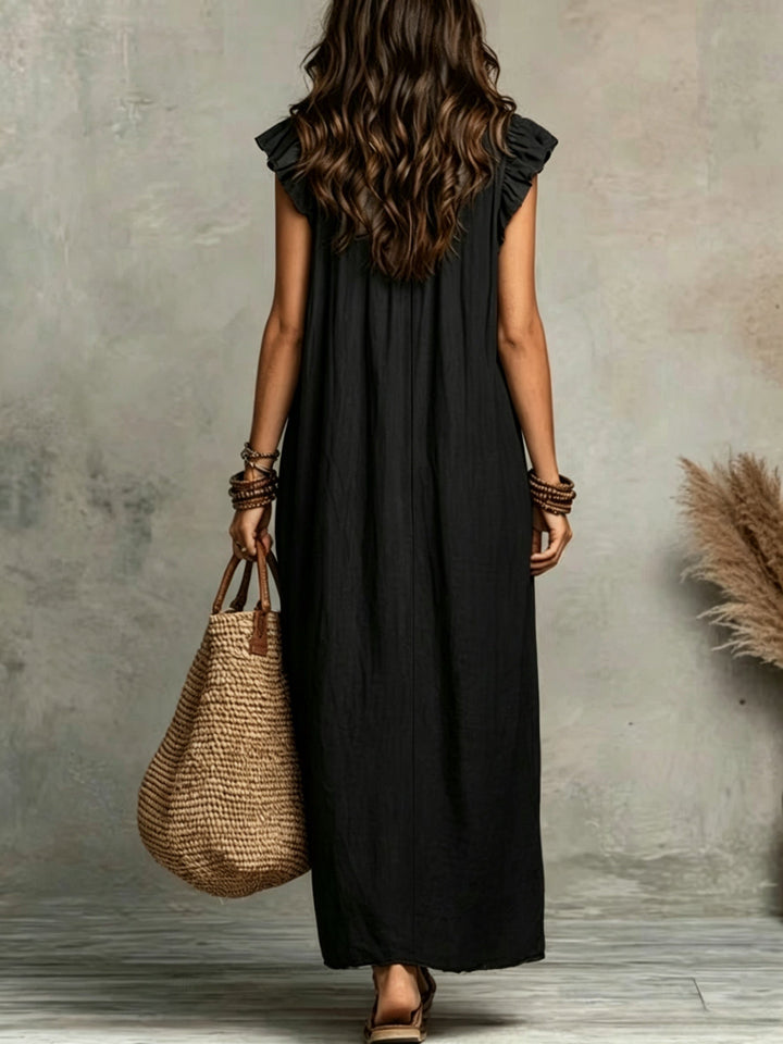 Marisol | Ruffled Bohemian Maxi Dress