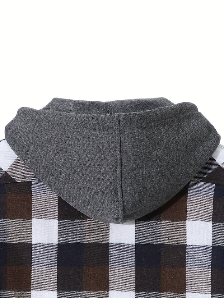 Braxton | Checked Hooded Shirt