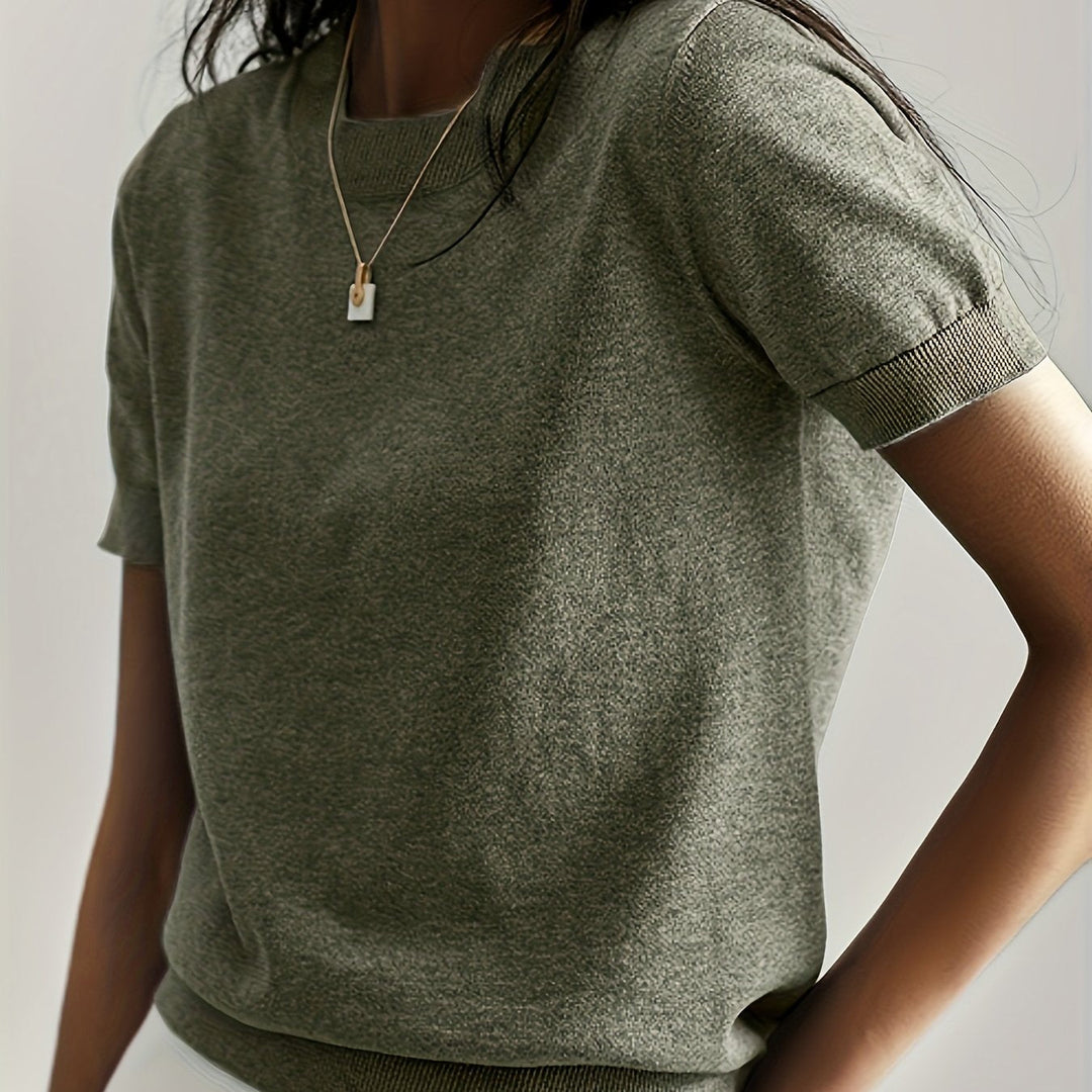Harriet | Fine-Knit Short Sleeve Jumper