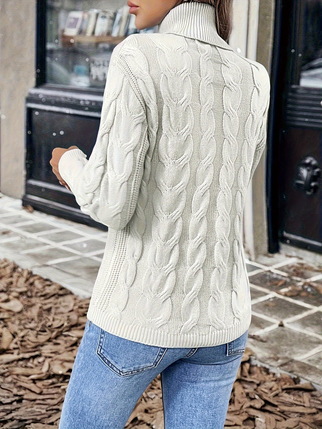 Celeste | Cozy Cable-Knit Turtleneck Jumper