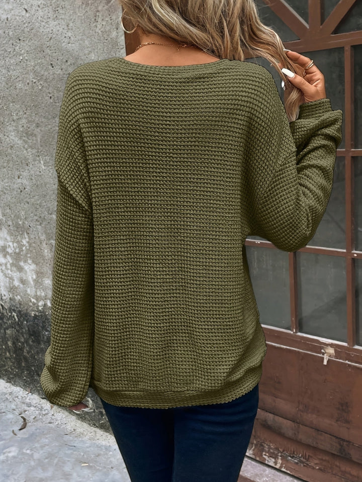 Carly | Relaxed Waffle-Knit Jumper