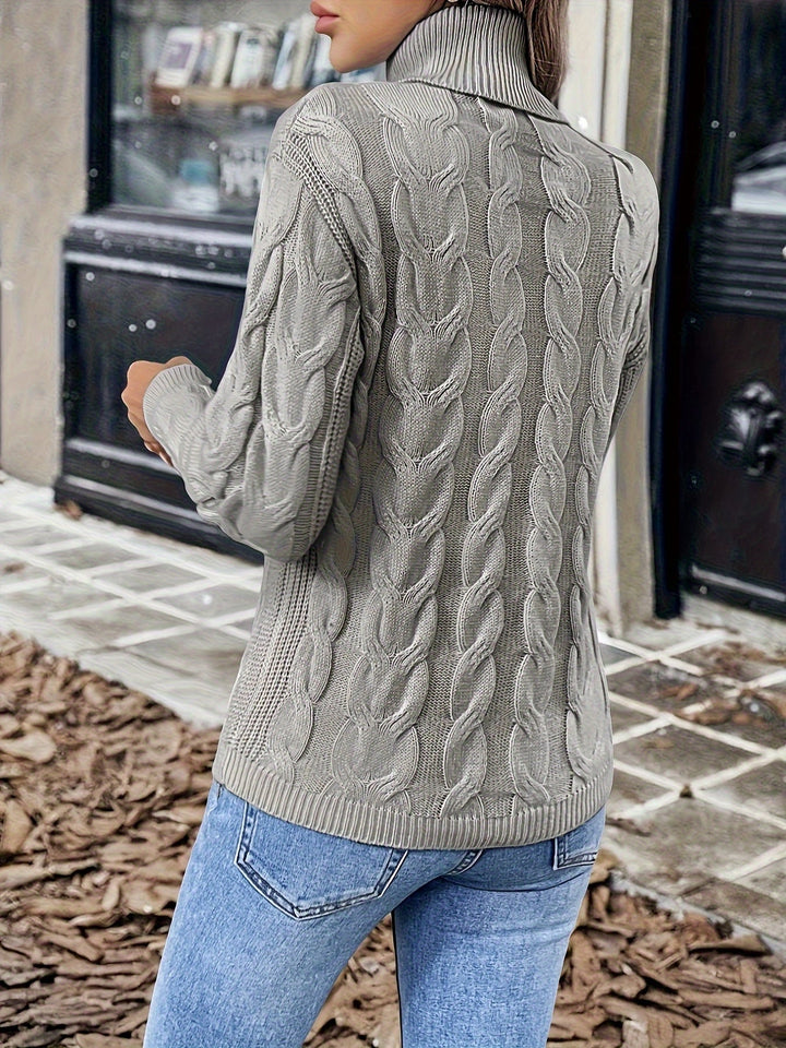 Celeste | Cozy Cable-Knit Turtleneck Jumper