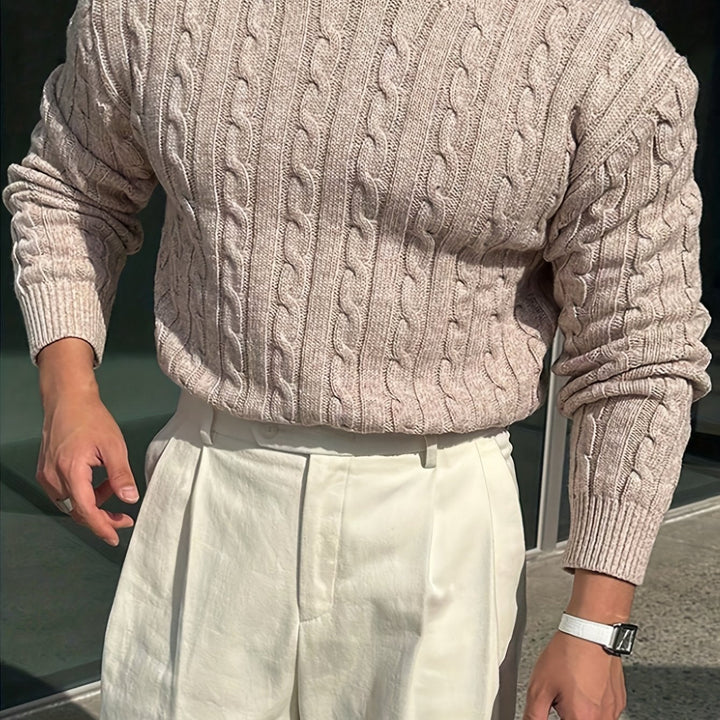 Jonas | Cable Knit Crew Neck Jumper