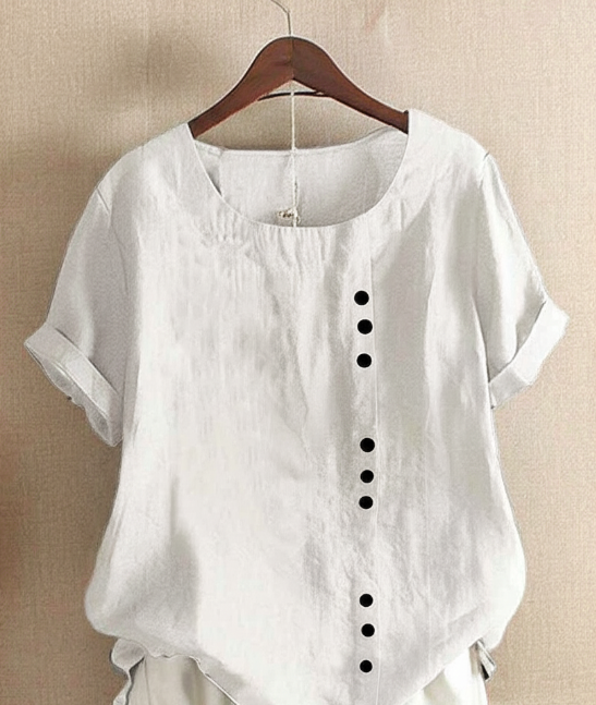 Olivia | Effortless Button Detail Summer Blouse