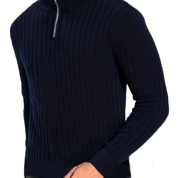Thatcher | Ribbed Quarter-Zip Jumper