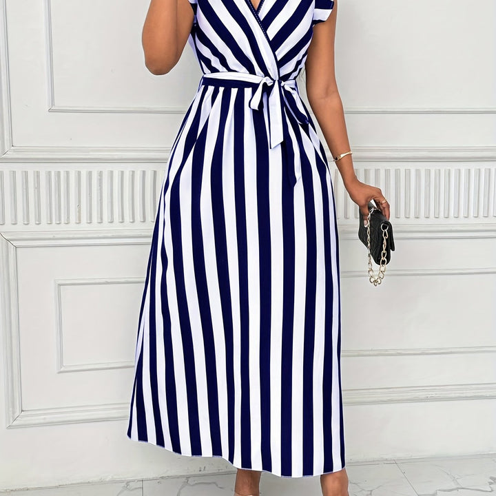 Cordelia | Ruffle-Sleeve Wrap Maxi Dress