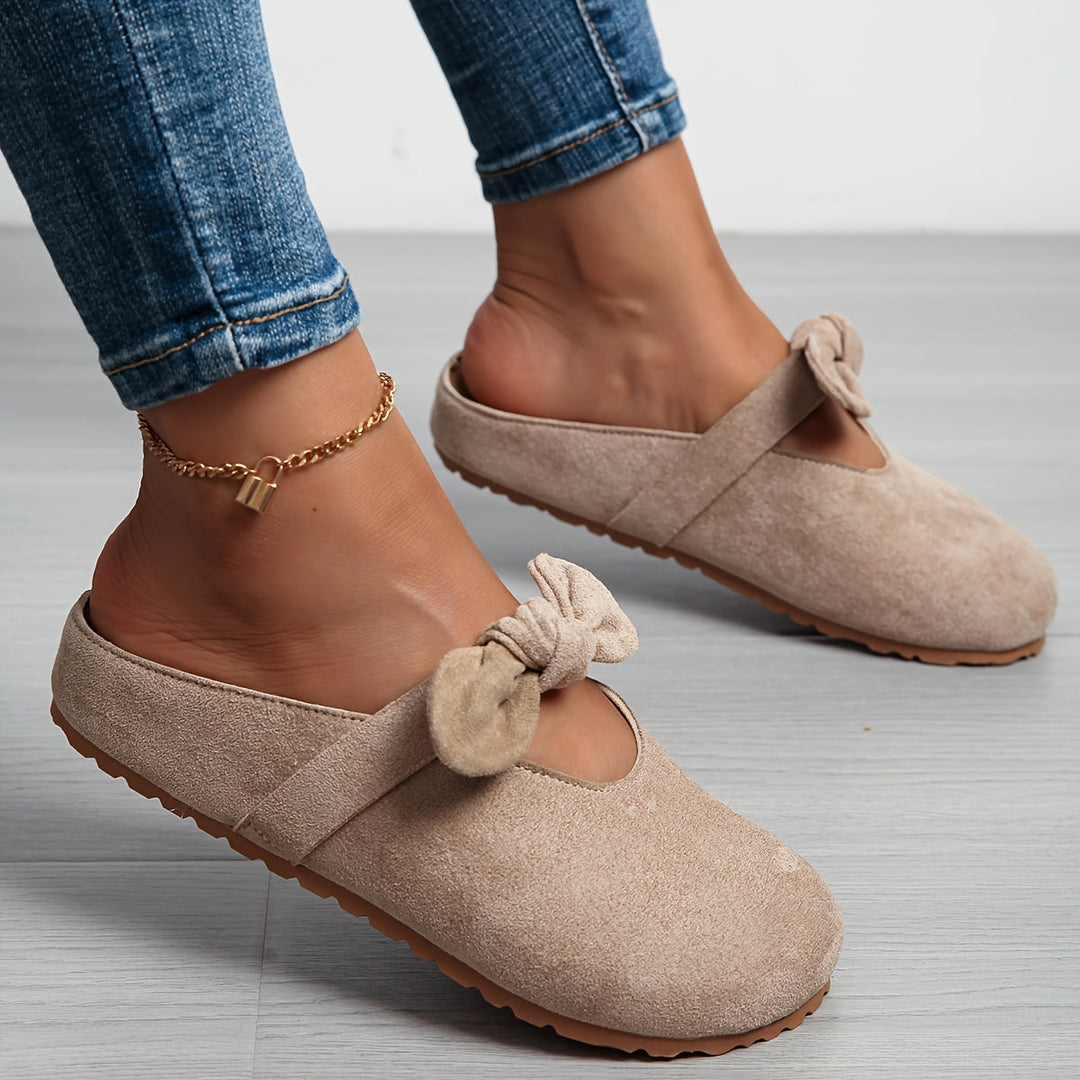 Whitney | Soft Bow Slip-On Mules
