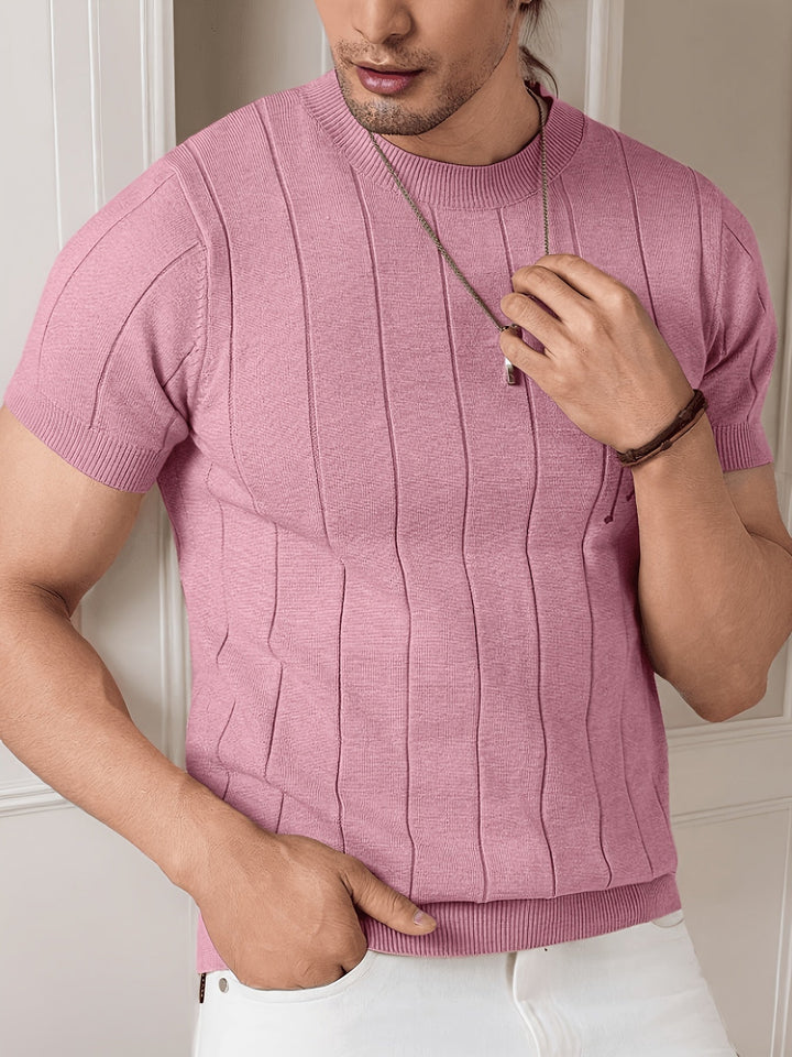Trevor | Ribbed Short-Sleeve Knit Top