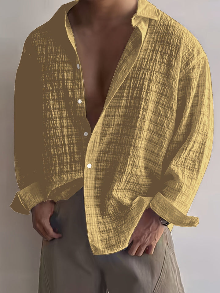 Rafael | Relaxed Textured Long-Sleeve Shirt