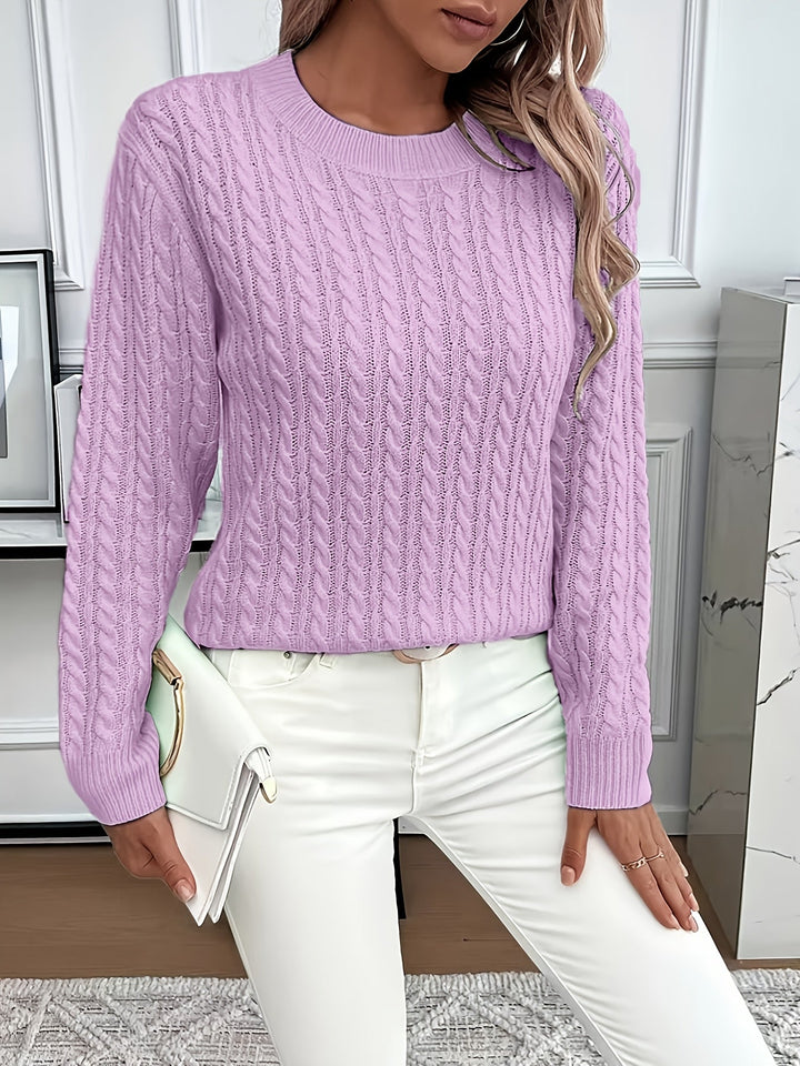 Faye | Cable-Knit Round Neck Jumper