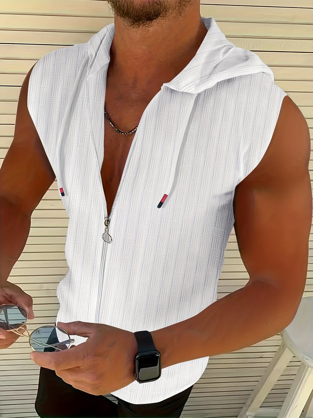 Rhett | Hooded Zip Tank Top