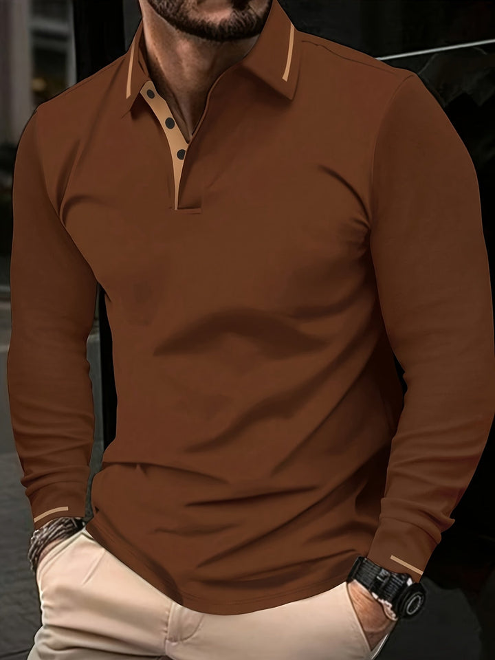 Dalton | Refined Long-Sleeve Polo Shirt
