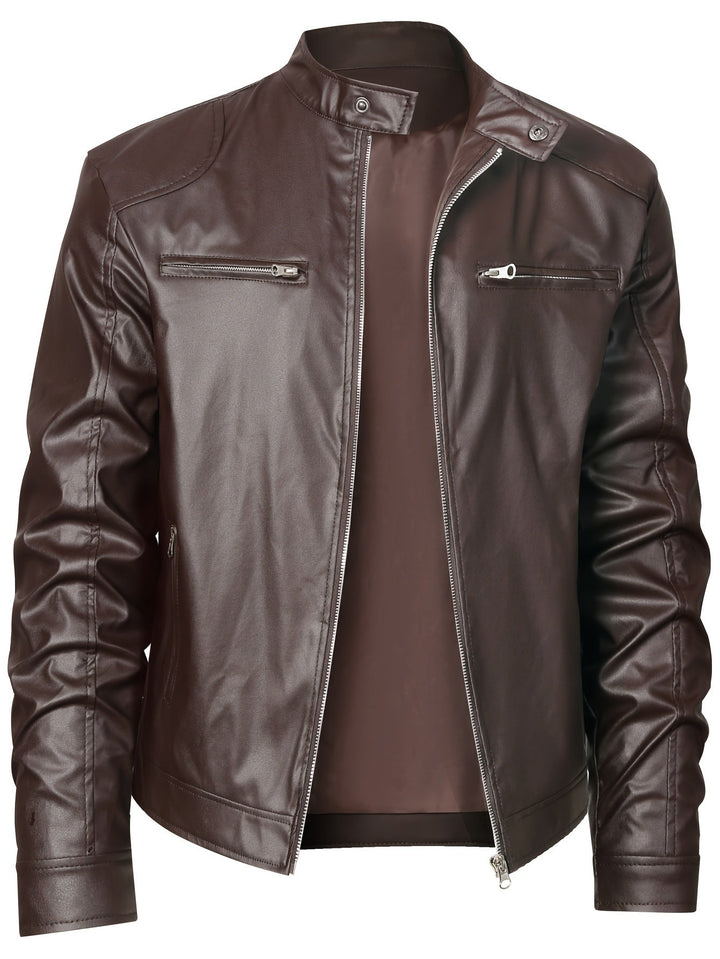 Roman | Stand-Collar Moto Jacket