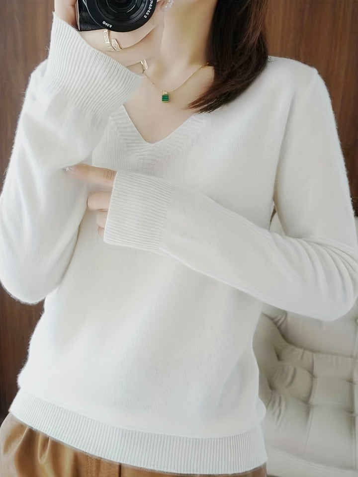 Selene | Soft V-Neck Jumper